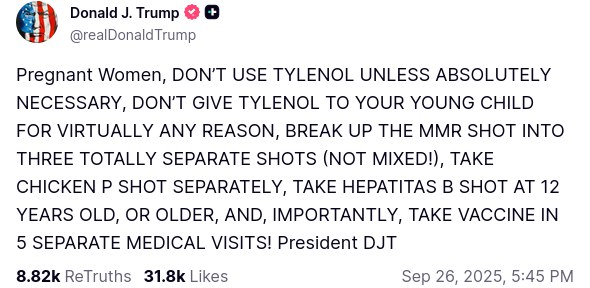 ترامپ و تایلنول