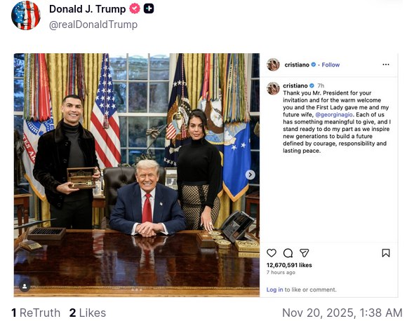 ترامپ+کریس رونالدو