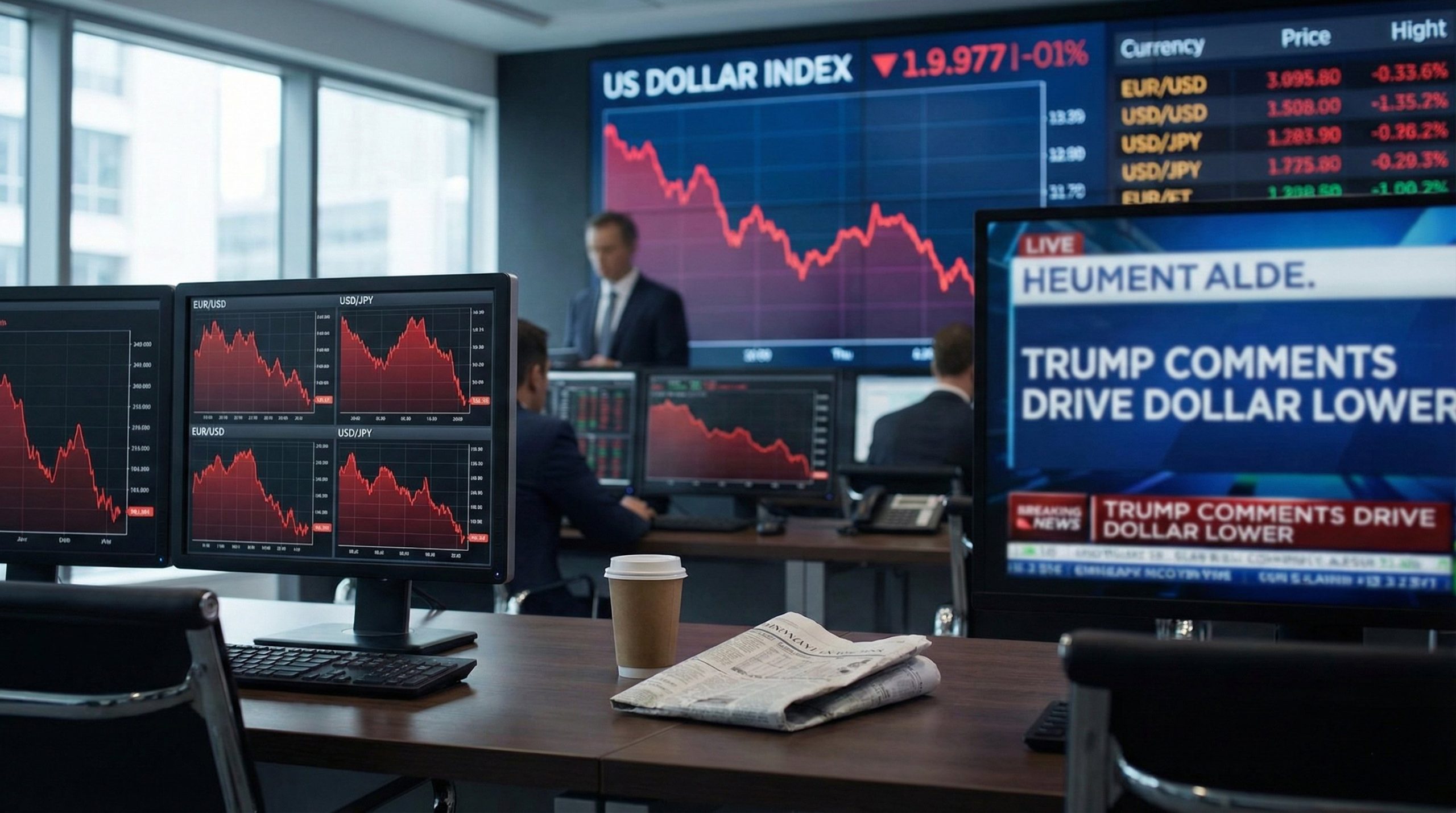 افت شاخص دلار در پی اظهارات ترامپ