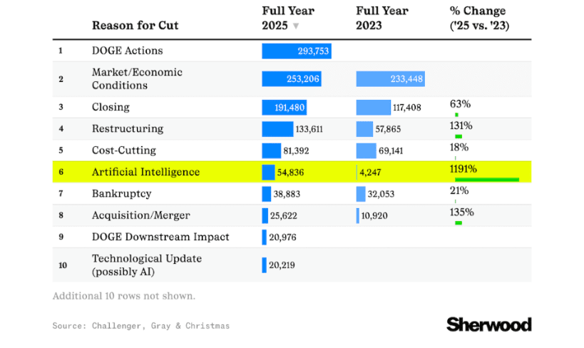 دلایل اخراج در بازار کار امریکا ۲۰۲۵