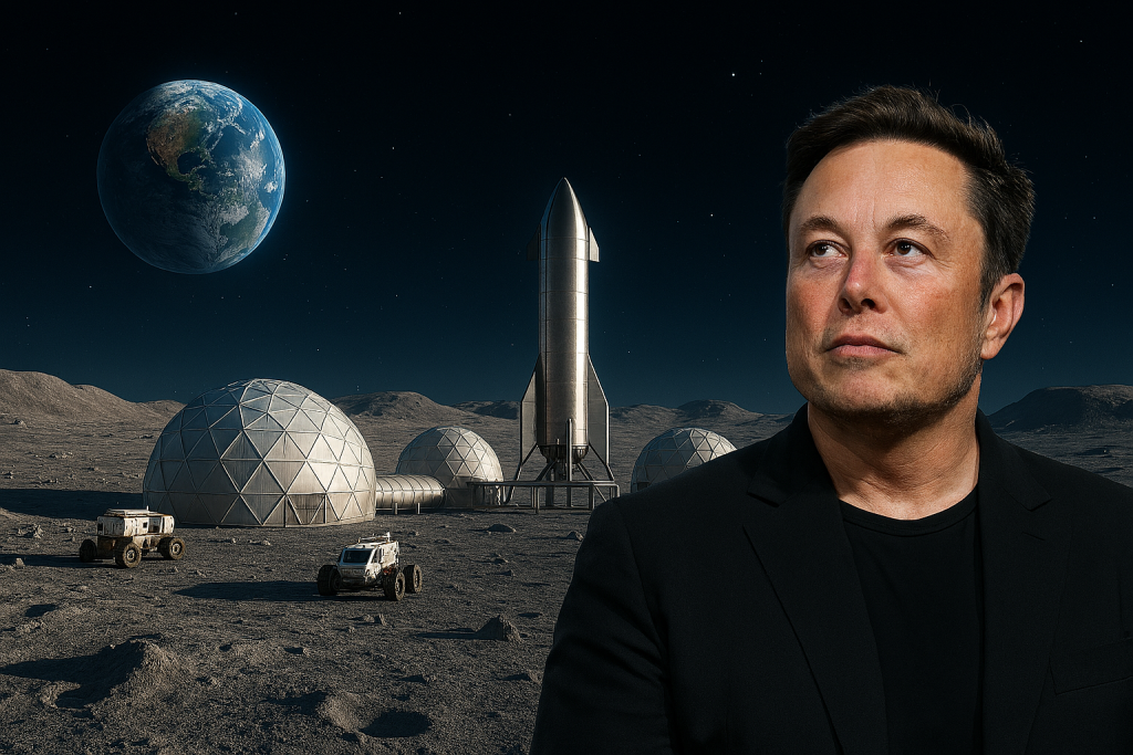 ایلان ماسک+اسپیس ایکس+ماه