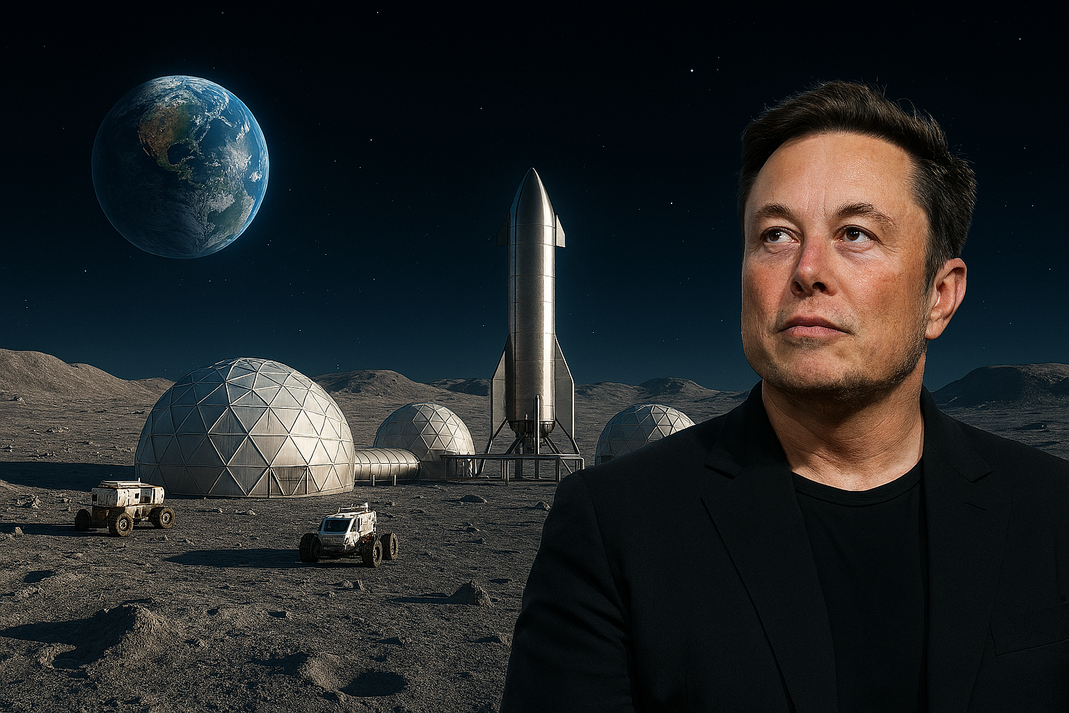 ایلان ماسک+اسپیس ایکس+ماه
