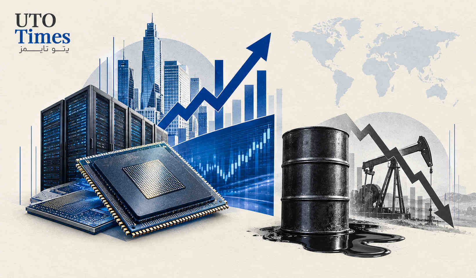 Tech Boom Oil Decline