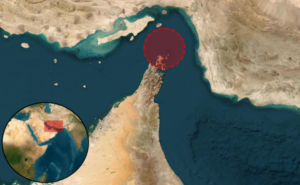 یک نفتکش هنگام خروج از تنگهٔ هرمز هدف پرتابهٔ ناشناس قرار گرفت